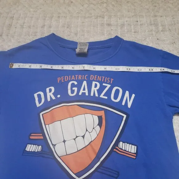 Youth Dentist Graphic Tee – Size XS (4/5) – Blue/Orange – 100% Cotton - Picture 4 of 15